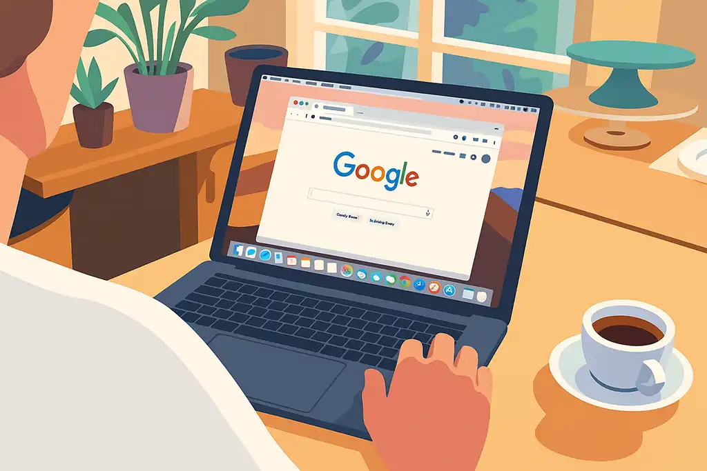 簡約 Google 介面圖像，象徵從單一 Google 排名轉向覆蓋多平台與 AI 引擎的全方位搜尋策略。